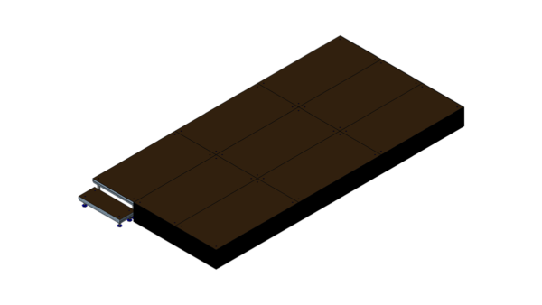 Bühne  6m x 3m x 0,40m Höhe inklusive Treppe