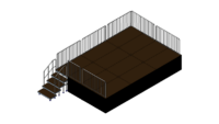 Bühne  6m x 4m x 1,00m Höhe inklusive Treppe