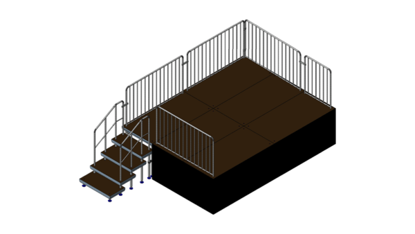 Bühne  4m x 3m x 1,00m Höhe inklusive Treppe