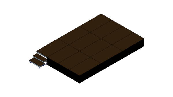 Bühne  6m x 4m x 0,60m Höhe inklusive Treppe